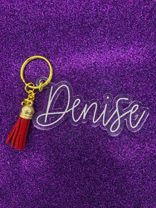 Clear Tag with Tassel