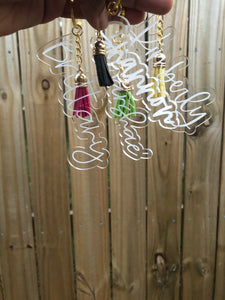 Clear Tag with Tassel